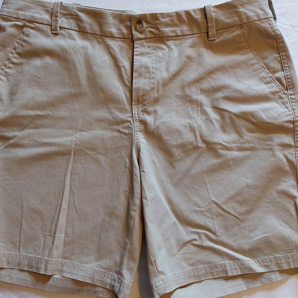 Columbia‎ PFG Shorts Women's Size 14 Stretch Khaki 8" Outdoors Fishing - Picture 2 of 11